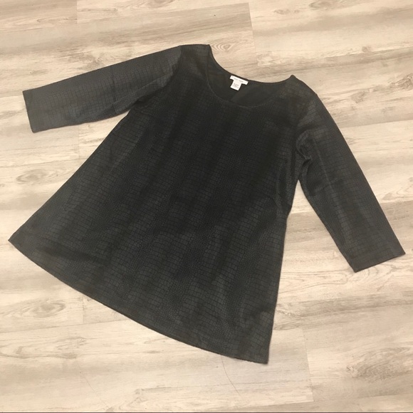 Joan Vass Tops - JOAN VASS VELOUR TUNIC SIZE 2 (10/12)